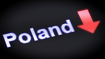 Crisis in Poland. 3d Illustration.の写真素材