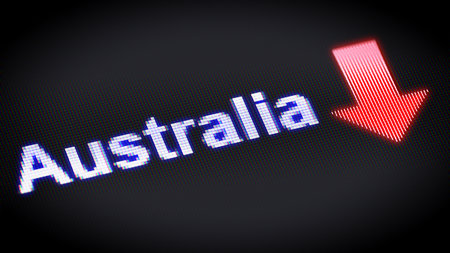 Crisis in Australia. 3d Illustration.の写真素材