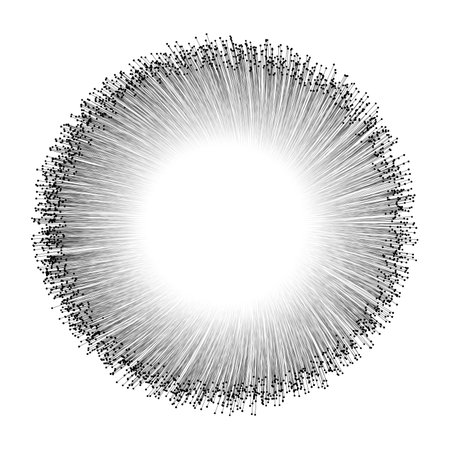 Flowing particles on white background. Illustration.の写真素材