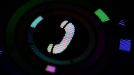 Call icon in the screen. 3D Illustration.の写真素材