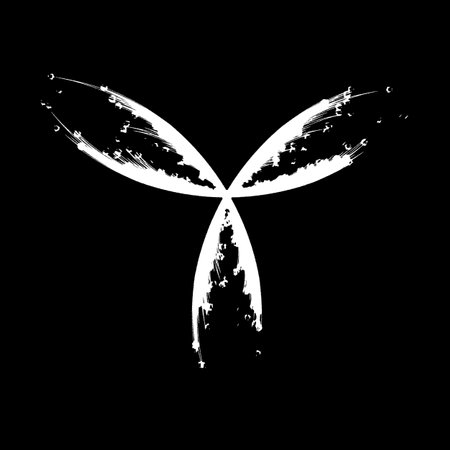 Abstract shapes on black background. Illustration.の写真素材