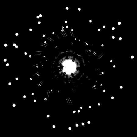 Black and white radial curved lines. Illustration.の写真素材