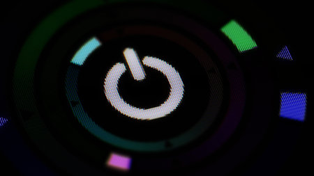 Reset icon in the screen. 3D Illustration.の写真素材
