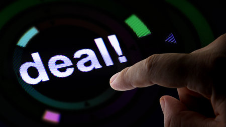 Deal! in the screen. 3D Illustration.の写真素材