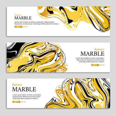 Marble texture banner. Abstract pattern for banner. Marble gold background, banners. Gold marble. Gold background. Banners for web, card, vip exclusive certificate, gift luxury voucher.のイラスト素材