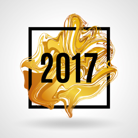 Happy new year. Gold marble New Year. Gold background for  poster. Sign symbol.  web, header. Abstract golden background for text. Type quote. Gold blur background.のイラスト素材