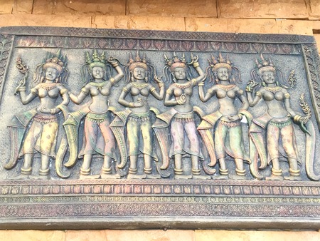 a picture carves elephant picture that has especial beauty brings to decorateの写真素材