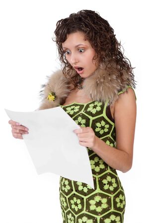 beautiful woman reading freshの写真素材