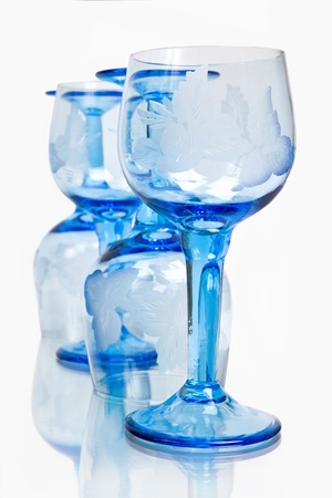 Wine glasses isolatedの写真素材