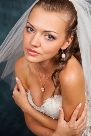 Portrait of the beautiful brideの写真素材