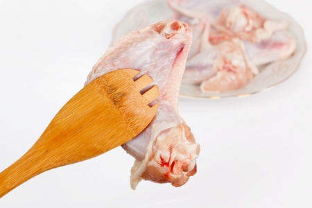 Fresh chicken wingsの写真素材