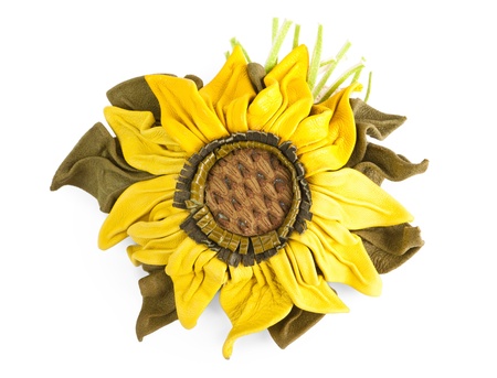 Sunflower  Flower from a genuine leatherの写真素材