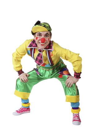 Funny clown isolated on white backgroundの写真素材