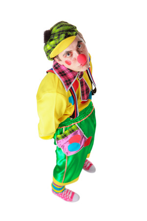 Funny clown isolated on white backgroundの写真素材