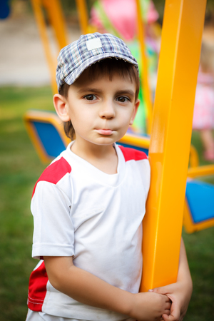 Happy games - pretty boy on the playgroundの写真素材