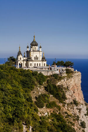 Church of the Resurrection of Christ (Church On The Rock), Foros, Crimea, Ukraine.の写真素材