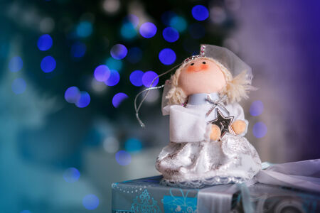 Background of Christmas decorationsの写真素材
