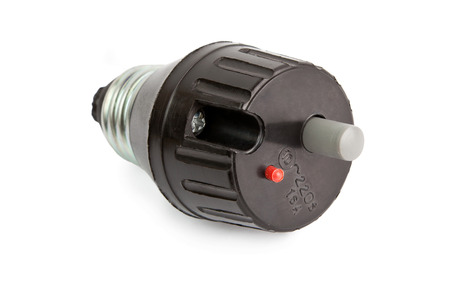 Electric automatic fuse isolated on a white backgroundの写真素材