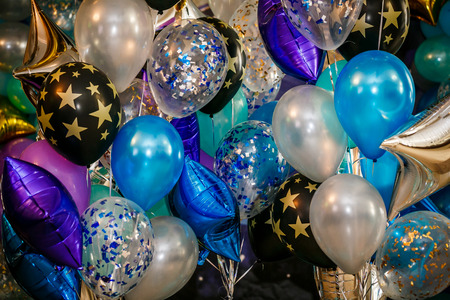 Party multicolored Balloons for Backgroundの写真素材
