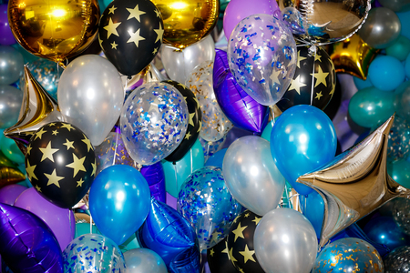 Party multicolored Balloons for Backgroundの写真素材