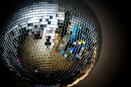Disco Mirror sphere. Disco Mirror ball as a sphere clean with no disturbing reflectionsの写真素材