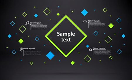 Illustartion of abstarct geometric background with place for text and iconsのイラスト素材