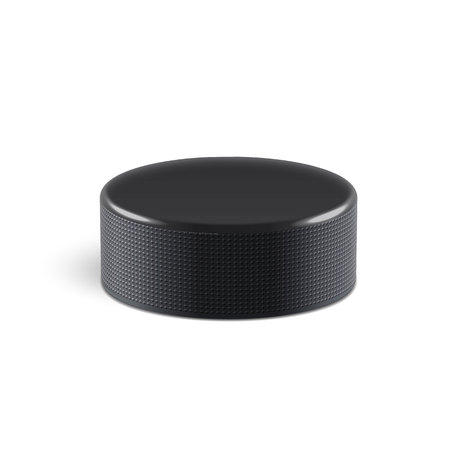 Illustartion of  Hockey puck isolated on white with shadowのイラスト素材