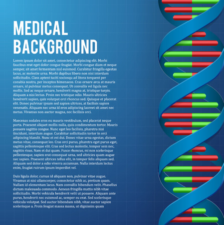 vector illustration of Medical background. DNA structure Genetic healthのイラスト素材