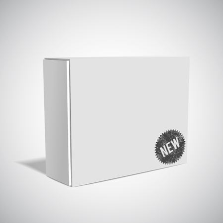 Illustartion of Opened White Cardboard Package Box.のイラスト素材