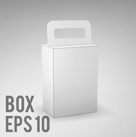 Illustartion of Opened White Cardboard Package Box.のイラスト素材