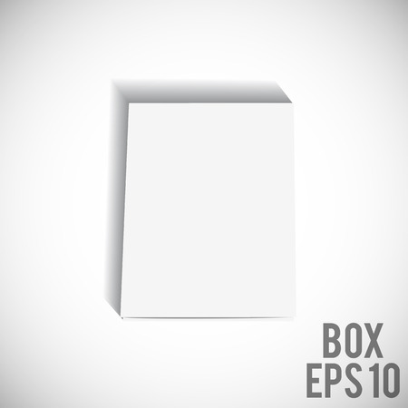 Illustartion of Opened White Cardboard Package Box.のイラスト素材