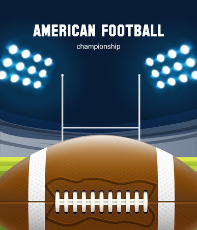 Illustartion of american football realistic theme のイラスト素材