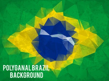 Illustartion of triangle  brazil background concept のイラスト素材