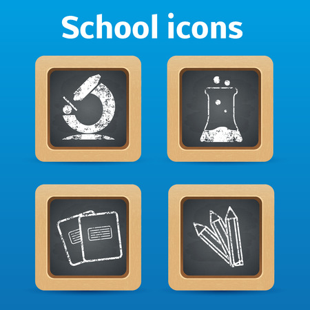 Illustartion of Back to school theme objectsのイラスト素材