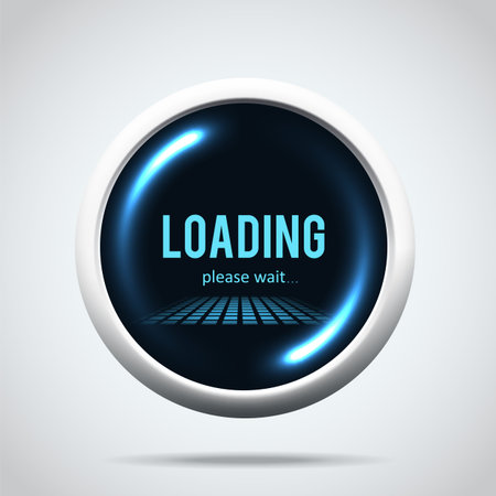 Illustartion of modern glowing  progress loading bar