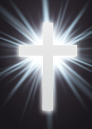 Illustartion of religion glowing white symbol eps 10のイラスト素材