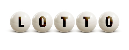 illustration of ball lottery numbers 3dのイラスト素材