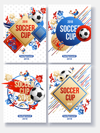 Football background place for text 2018 icons lines flowersのイラスト素材