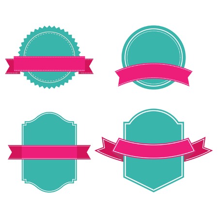 Banner Set of Ribbon Vector Imageのイラスト素材