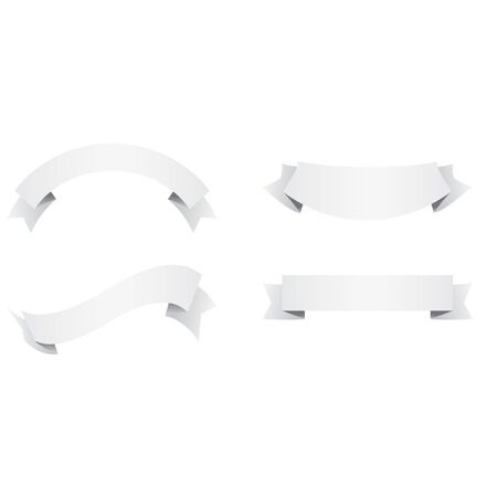 Banner Ribbon Set Vector Imageのイラスト素材