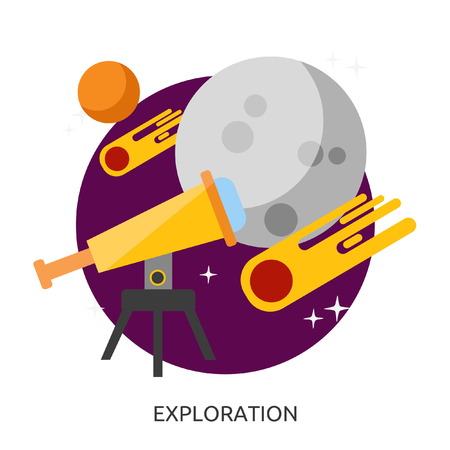 Space Exploration Vector Imageのイラスト素材