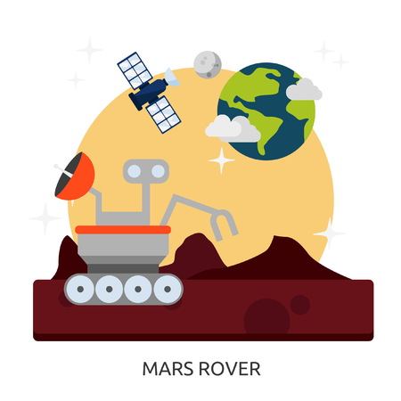 Space Mars Rover Vector Imageのイラスト素材