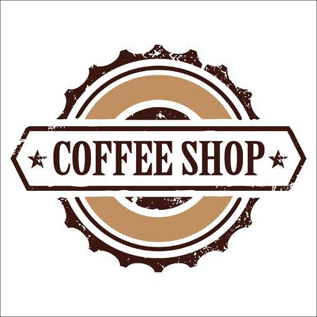 Vintage Banner Coffee Shop Design, Vector Imageのイラスト素材