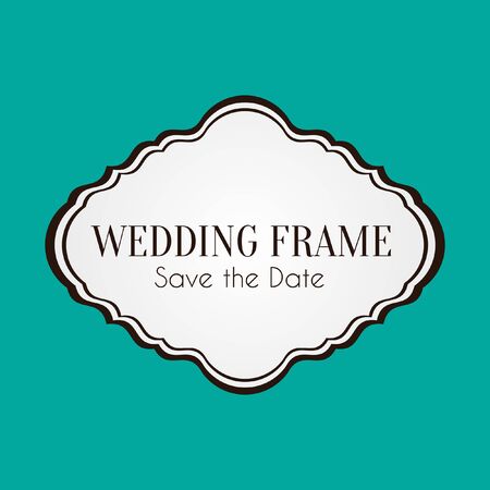 Wedding Frame Save the Date Vector Imageのイラスト素材