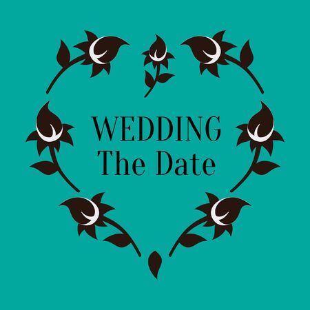 Wedding The Date Vector Imageのイラスト素材