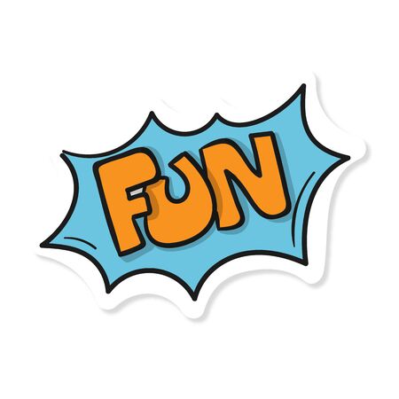 Word Text Blue Fun Vector Imageのイラスト素材