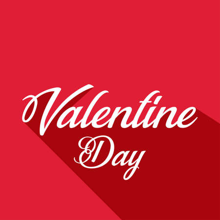 Valentine Day Text Shadow Vector Imageのイラスト素材