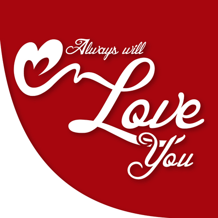 Valentine Day - Always will love you Vector Imageのイラスト素材