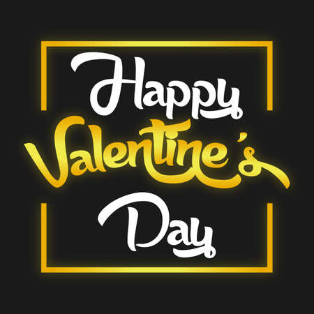 Valentine Day Black and Golden Vector Imageのイラスト素材
