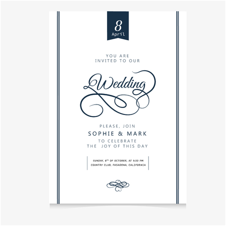Wedding Invitation Vintage Vanilla Background Vector Imageのイラスト素材